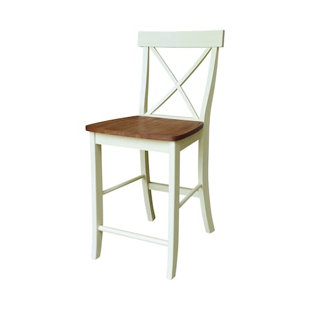 International Concepts X-Back Counter Height Stool - 24in Seat Height S79-6132